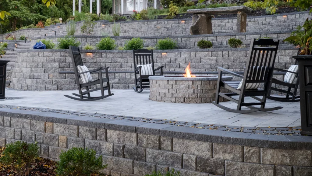 belgard highland stone fire pit