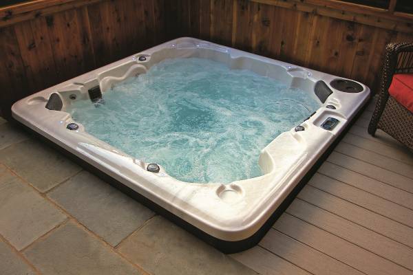 recessed hot tub installation