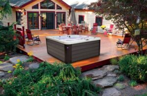 hot tub on a deck