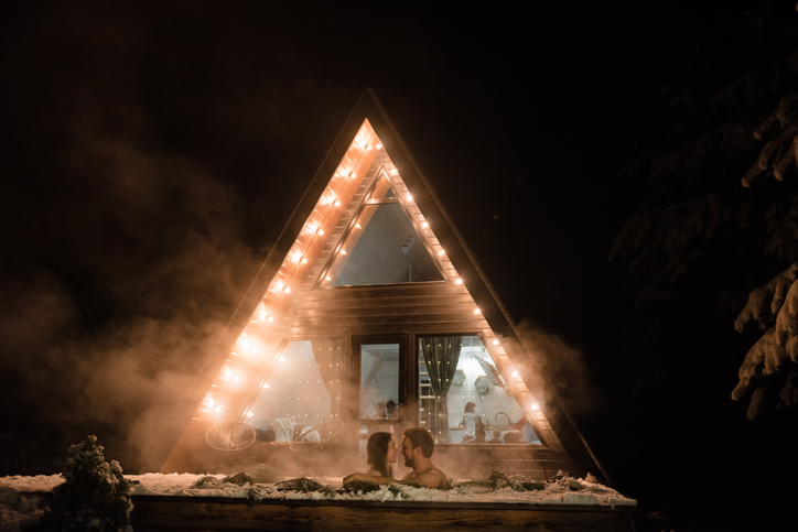 hot tub in winter