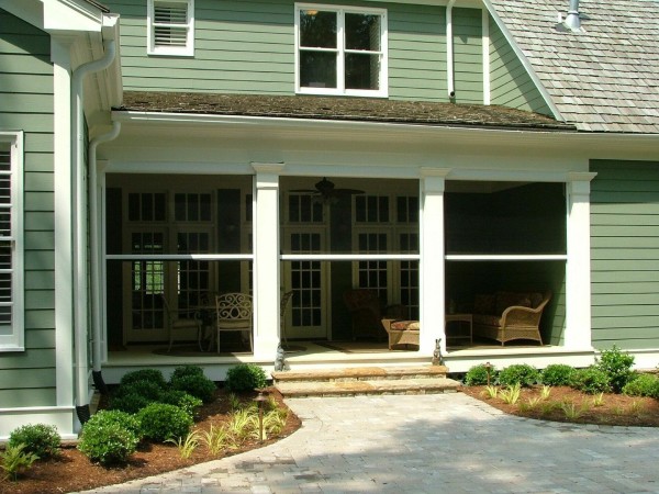 motorized screens on front porch